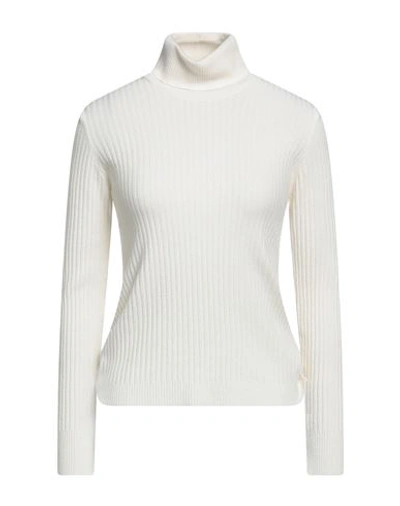 Shop Kaos Woman Turtleneck Ivory Size M Viscose, Polyester, Polyamide In White