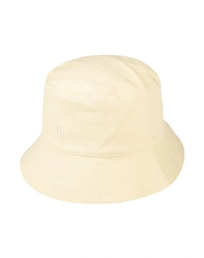 Nanushka Woman Hat Pastel Yellow Size Xs/s Organic Cotton In Yellow