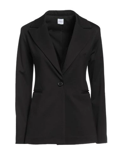 Eleonora Stasi Woman Blazer Black Size 8 Viscose, Nylon, Elastane In Black