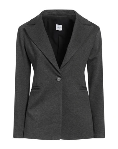 Shop Eleonora Stasi Woman Blazer Steel Grey Size 10 Viscose, Nylon, Elastane