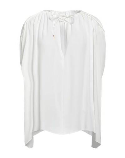 Shop Maison Rabih Kayrouz Woman Top White Size 6 Polyester