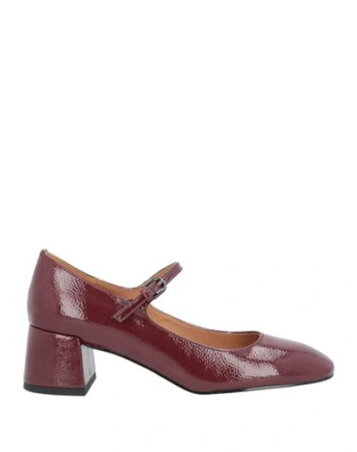 Bibi Lou Woman Pumps Brick Red Size 11 Soft Leather In Red