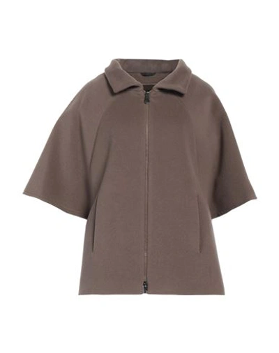 Shop Cinzia Rocca Woman Coat Brown Size 10 Wool, Polyamide, Cashmere