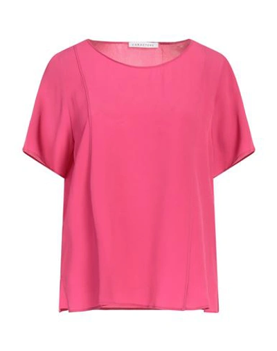 Shop Caractere Caractère Woman Top Fuchsia Size 10 Acetate, Silk In Pink