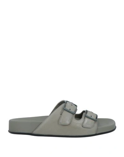 Shop Pomme D'or Woman Sandals Grey Size 5.5 Soft Leather