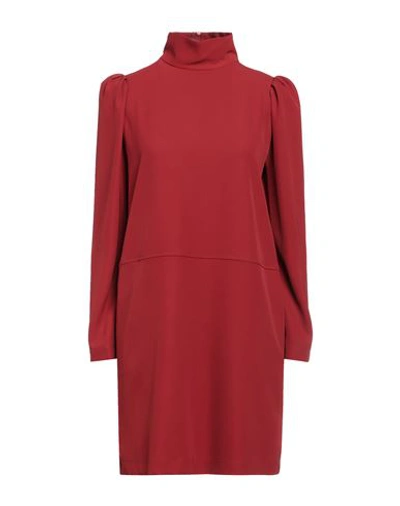 Shop 8pm Woman Short Dress Brick Red Size S Polyester, Elastane