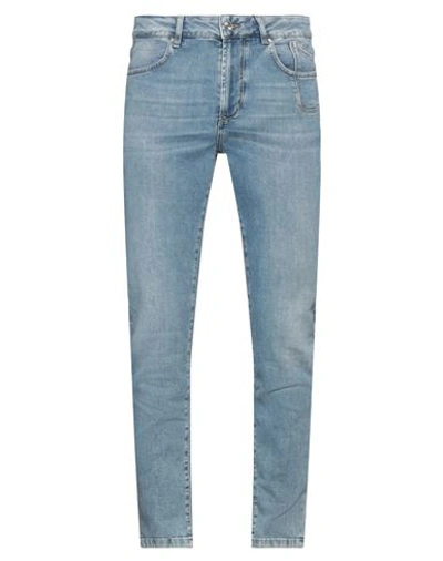 Shop Jeckerson Man Jeans Blue Size 29 Cotton, Elastomultiester, Elastane