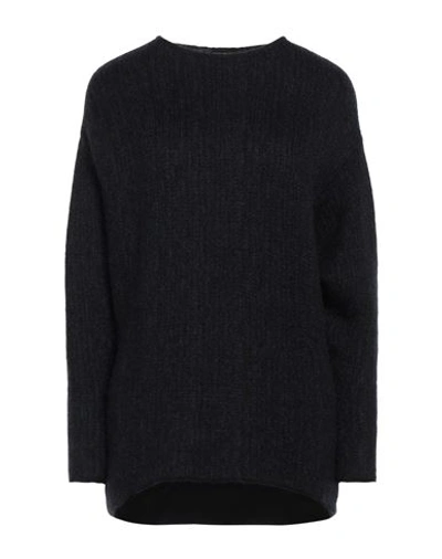 Dondup Woman Sweater Midnight Blue Size 6 Mohair Wool, Wool, Acrylic, Polyamide In Blue