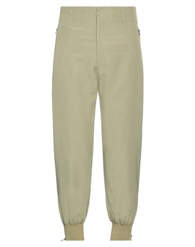 Shop Ferragamo Man Pants Sage Green Size 38 Polyester, Linen