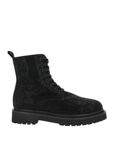 Baldinini Woman Ankle Boots Black Size 7 Soft Leather In Black