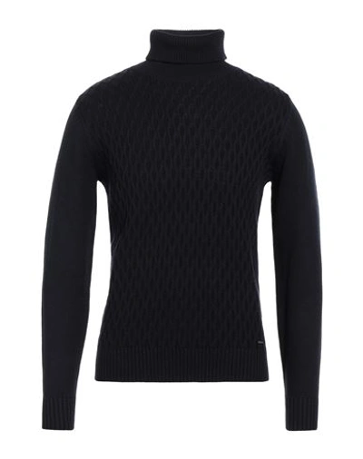 Shop Victor Cool Man Turtleneck Midnight Blue Size 3xl Cotton, Polyester, Polyamide, Acrylic, Wool