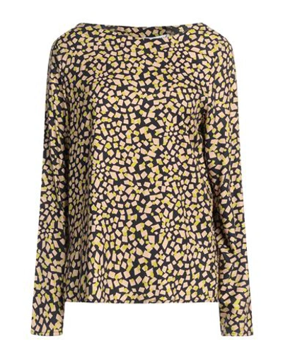Caractere Caractère Woman Top Yellow Size 6 Viscose In Yellow