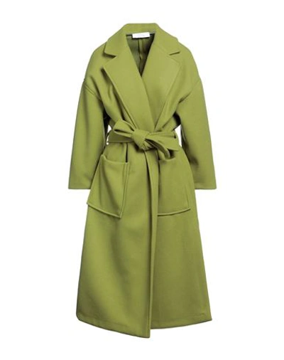 Shop Kaos Woman Coat Light Green Size 6 Polyester