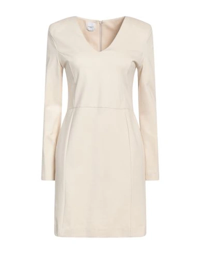 Shop Eleonora Stasi Woman Mini Dress Beige Size 8 Viscose, Nylon, Elastane