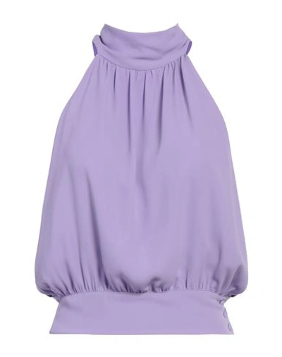 Rebel Queen Woman Top Light Purple Size L Polyester In Purple