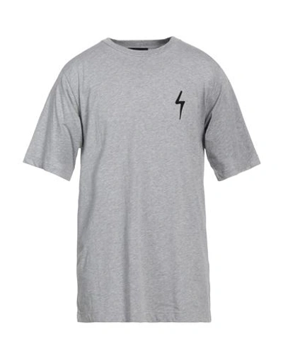 Shop Giuseppe Zanotti Man T-shirt Light Grey Size L Cotton