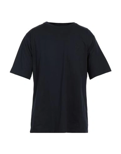 Shop Giuseppe Zanotti Man T-shirt Midnight Blue Size Xl Cotton