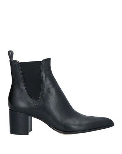 Shop Pomme D'or Woman Ankle Boots Black Size 7.5 Soft Leather
