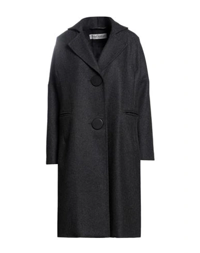 Shop Dancassab Woman Coat Lead Size M Wool In Grey