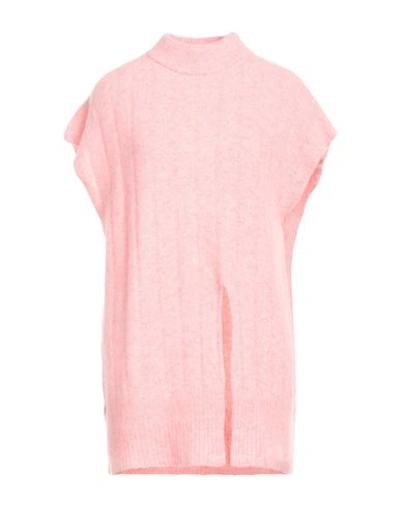 Shop Rus Woman Turtleneck Pink Size M Polyamide, Merino Wool, Baby Alpaca Wool, Elastane