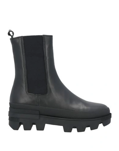 Bibi Lou Woman Ankle Boots Chocolate Brown Size 6 Soft Leather, Rubber In Black