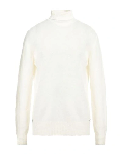 Shop Molo Eleven Man Turtleneck Ivory Size Xxl Wool, Polyamide In White