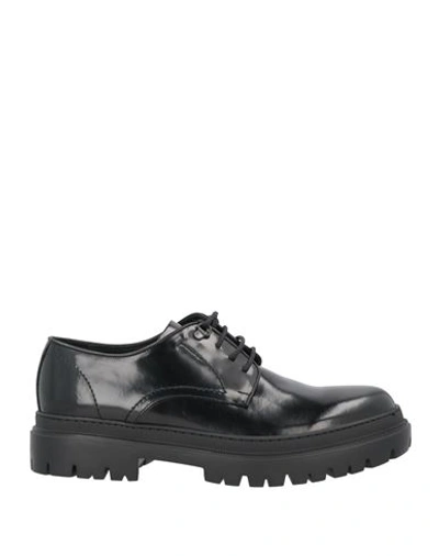 Shop Baldinini Man Lace-up Shoes Black Size 7 Soft Leather