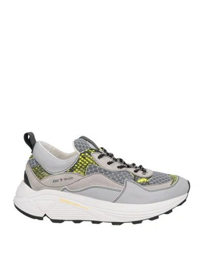 Shop Ama Brand Woman Sneakers Grey Size 7 Soft Leather, Textile Fibers