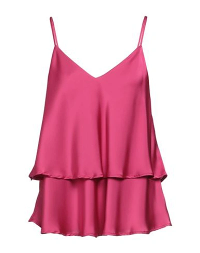 Shop Rame Ra. Me Woman Top Fuchsia Size 1 Polyester In Pink