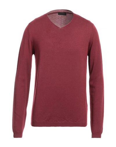 Shop Lucques Man Sweater Garnet Size 40 Wool In Red
