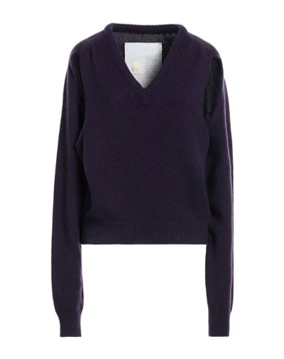 Shop Ramael Woman Sweater Dark Purple Size L Recycled Cashmere, Recycled Wool