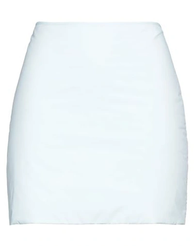 Shop Nina Ricci Woman Mini Skirt Sky Blue Size 6 Polyamide, Polyurethane