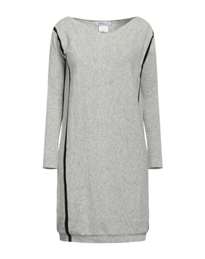 Pianurastudio Woman Mini Dress Light Grey Size S Wool, Cotton, Polyamide In Grey