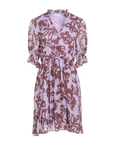 Shop Nenette Woman Midi Dress Lilac Size 10 Viscose In Purple