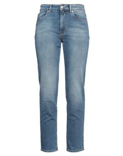 Shop Chiara Ferragni Woman Jeans Blue Size 28 Cotton, Elastane
