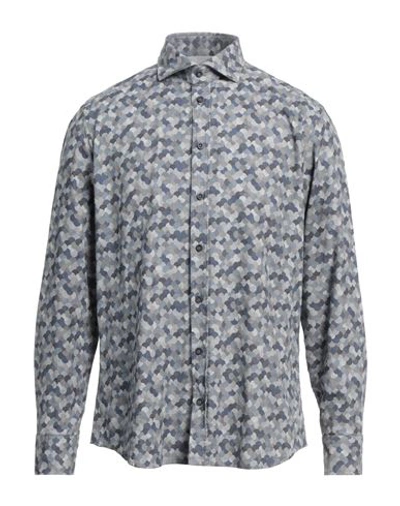 Shop Bastoncino Man Shirt Slate Blue Size 15 ½ Cotton