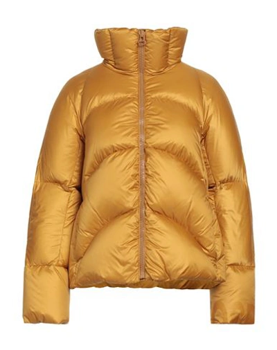 Shop Geospirit Woman Puffer Ocher Size 6 Polyamide In Yellow