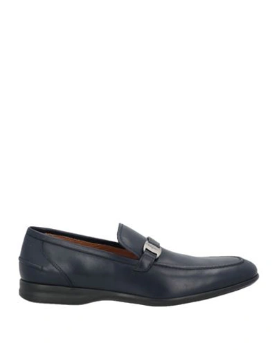 Ferragamo Man Loafers Midnight Blue Size 7 Calfskin In Blue