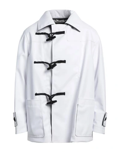Shop Sealup Man Coat White Size 40 Polyester, Polyurethane