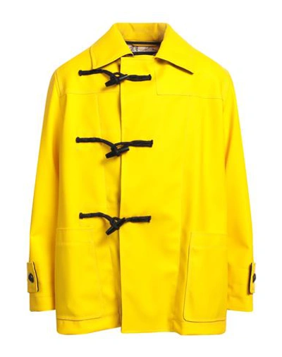 Shop Sealup Man Coat Yellow Size 42 Polyester, Polyurethane