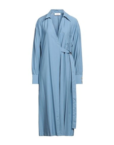 Shop Aglini Woman Midi Dress Light Blue Size 4 Viscose, Polyamide