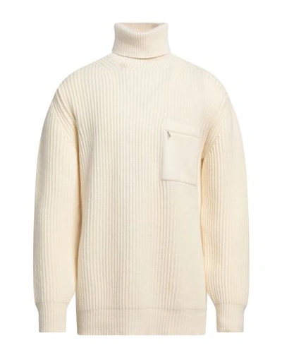 Department Five Department 5 Man Turtleneck Cream Size L Wool, Polyamide In White