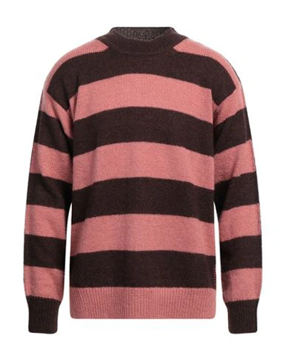President's Man Sweater Chocolate Brown Size L Acrylic, Mohair Wool, Polyamide In Brown
