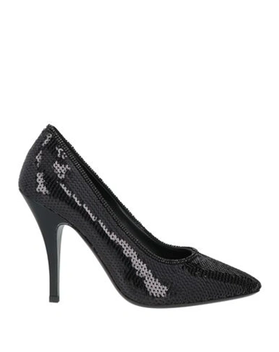 Ferragamo Judy X5 Sequin Pumps In Black
