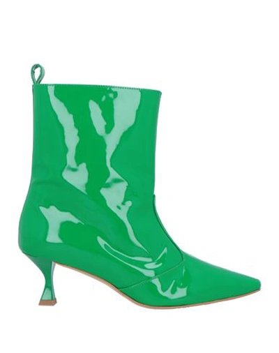 Shop Wo Milano Woman Ankle Boots Green Size 6 Soft Leather