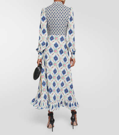 Etro Midi Geometric Dress Print Multicolored In Multicoloured