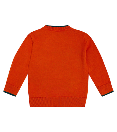 Stella Mccartney Baby Floral-appliqué Cotton Sweater In Red