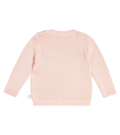 Stella Mccartney Pink Sweater For Baby Girl With Unicorn In Pink