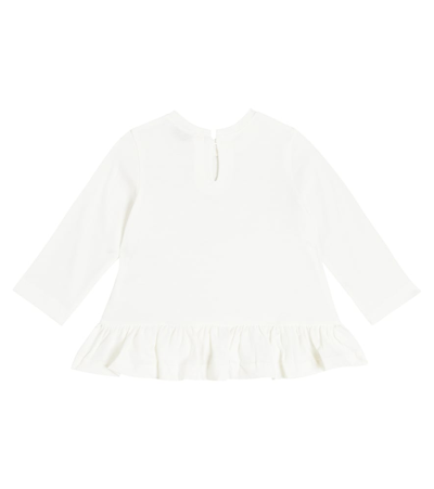 Shop Monnalisa X Chiara Ferragni Baby Printed Cotton Dress In White