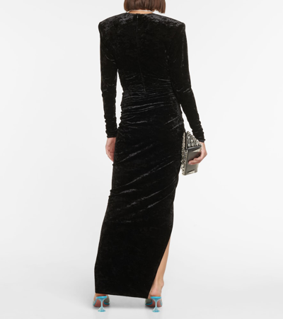 Shop Alexandre Vauthier Velvet Gown In Black